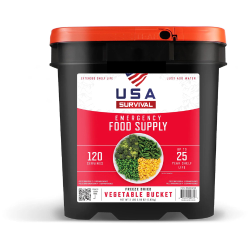 (1 MONTH) 120 Serving Freeze Dried Vegetable Bucket